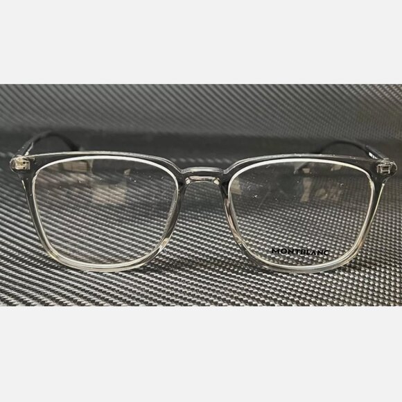 Mont Blanc 52mm Men's Clear Eyeglasses - Picture 2 of 5